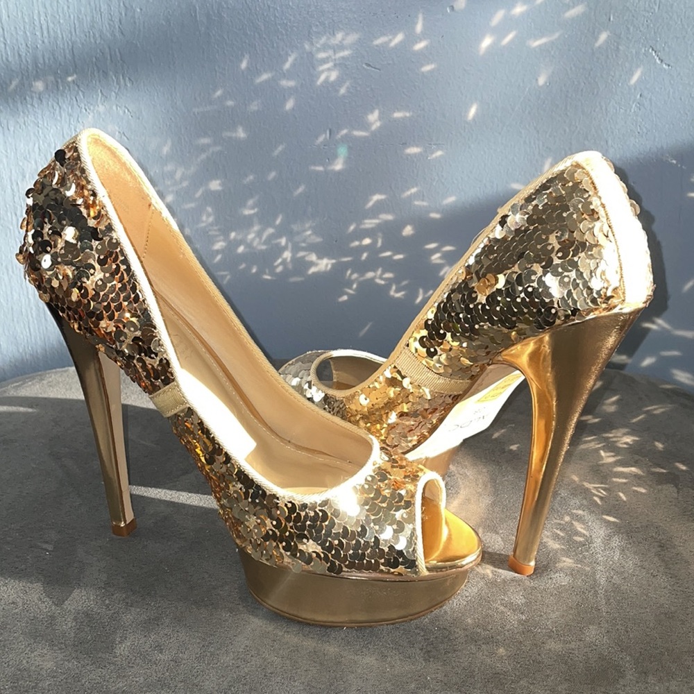 Aldo gold Mackall high heel size 38